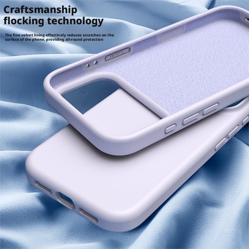 Magnetic Silicone Phone Case for iPhone 17 Series, Solid Color, One-Piece Button Cover - Image 4