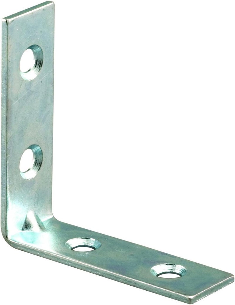 PRIMELINE MP9221 Angle Corner, 2 In., Steel Construction, Zinc Plated, 4 Hole Bracket (10 Pack) - Image 1