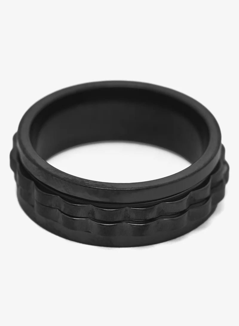 Seventy Five Stainless Steel gear Fidget Spinner Ring