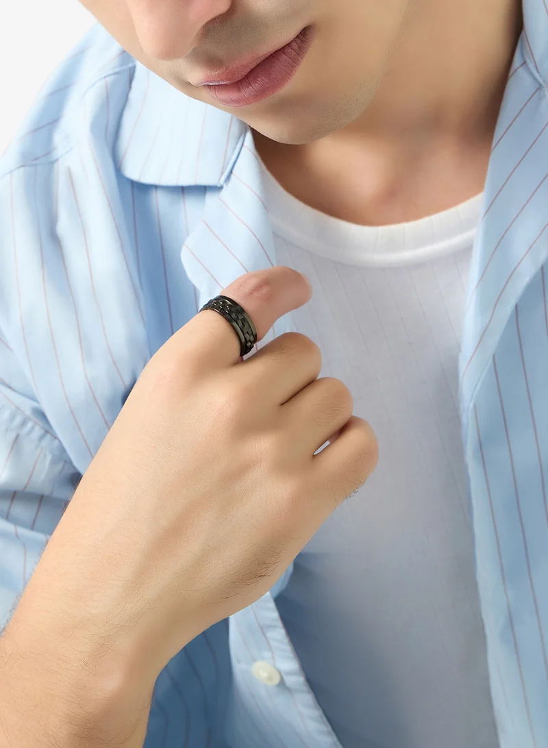 Seventy Five  Stainless Steel gear Fidget Spinner Ring for Men | Best Price UAE