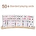 Exqline Curved Wooden Playing Card Holder Tray Rack Organizer Set of 2 Solid Card Holder for Kids Seniors 138 x 19 x 24 Inch for Bridge Canasta Strategy Card Playing - Image 3