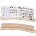 Exqline Curved Wooden Playing Card Holder Tray Rack Organizer Set of 2 Solid Card Holder for Kids Seniors 138 x 19 x 24 Inch for Bridge Canasta Strategy Card Playing - Image 2
