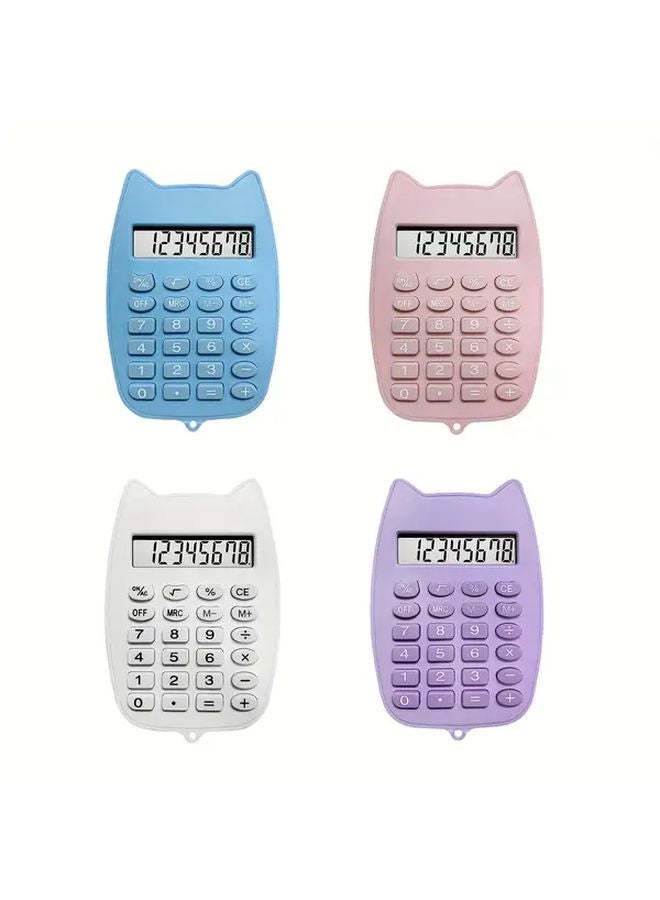 Pink Mini Calculator With Large Display And Digital Clock Mode Compact Portable - Image 5