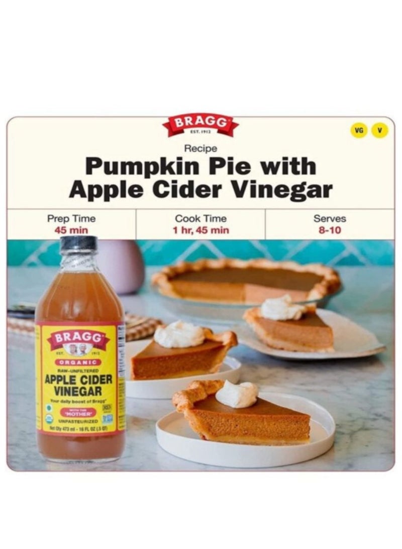 Bragg Raw Organic Apple Cider Vinegar Health Supplement 473 ml - Image 2