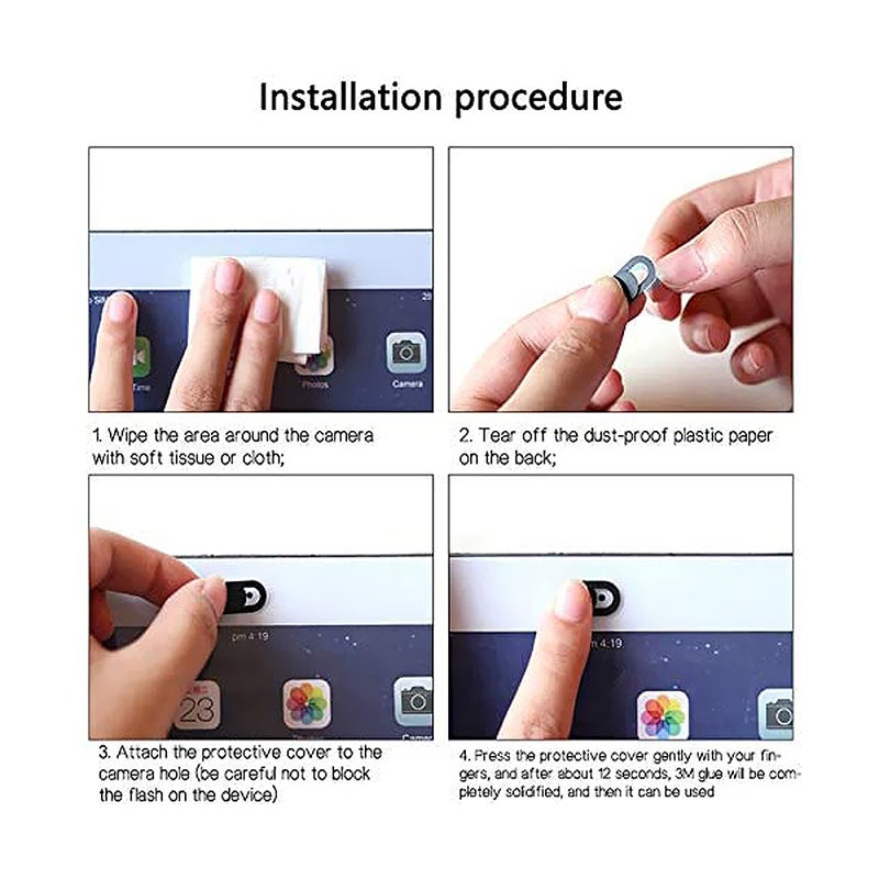 Webcam Cover 3-Pack Super Thin Lightweight - High-Grade ABS Easy To Install Removable Camera Shield for Laptop PC Tablet Online Privacy Protection - Image 5