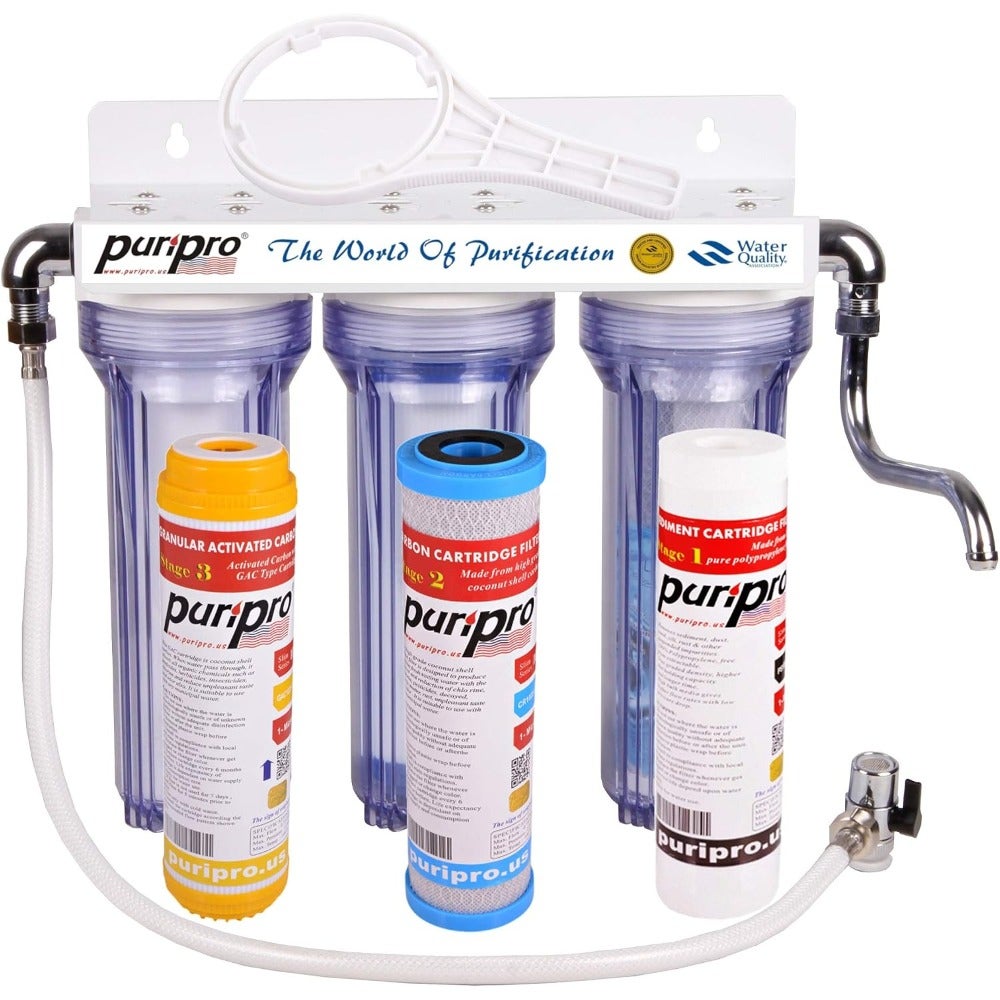 Drinking Water Filtration System - Water Purifier For Municipality Water - Removes All Impurities From Water Triple Filter