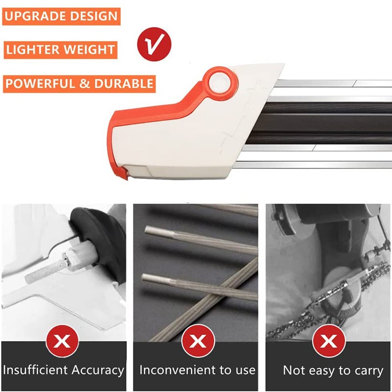 Chain grinder chain saw handheld mini electric grinding head file oil chain electric grinding accessories manual chain grinding file(orange white 4.0) - Image 3