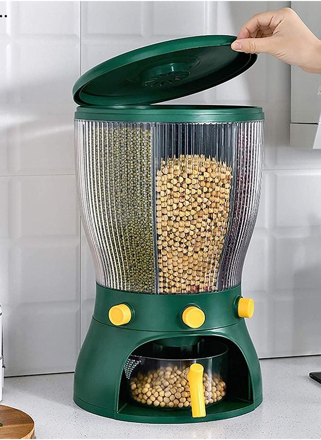 Generic Rice Dispenser Large Cereal Dry Food Storage Containers with Measuring Cup BPA-Free Household for Kitchen Pantry Organization White  - Image 5