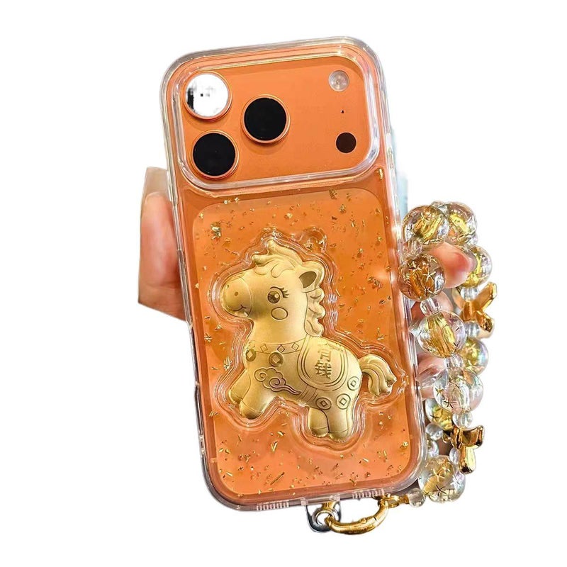 Protective Case | Shockproof Cover for iPhone 14 / 14 Plus / 14 Pro / 14 Pro Max | Gold Foil Silicone - Image 2