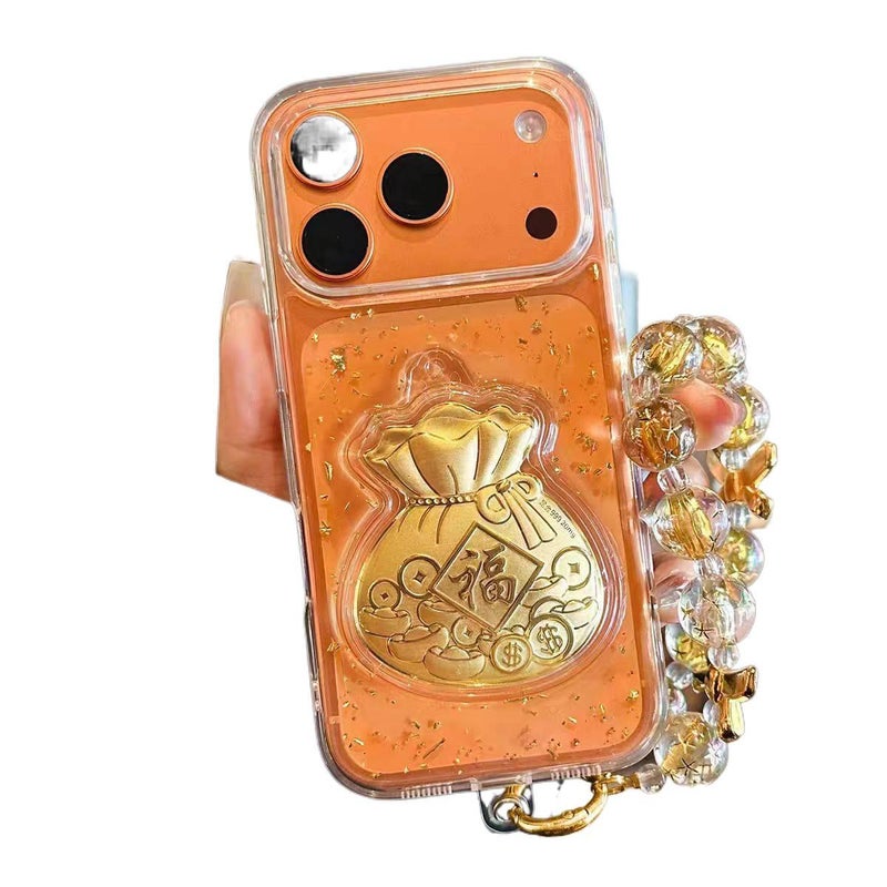 Protective Case | Shockproof Cover for iPhone 14 / 14 Plus / 14 Pro / 14 Pro Max | Gold Foil Silicone - Image 1