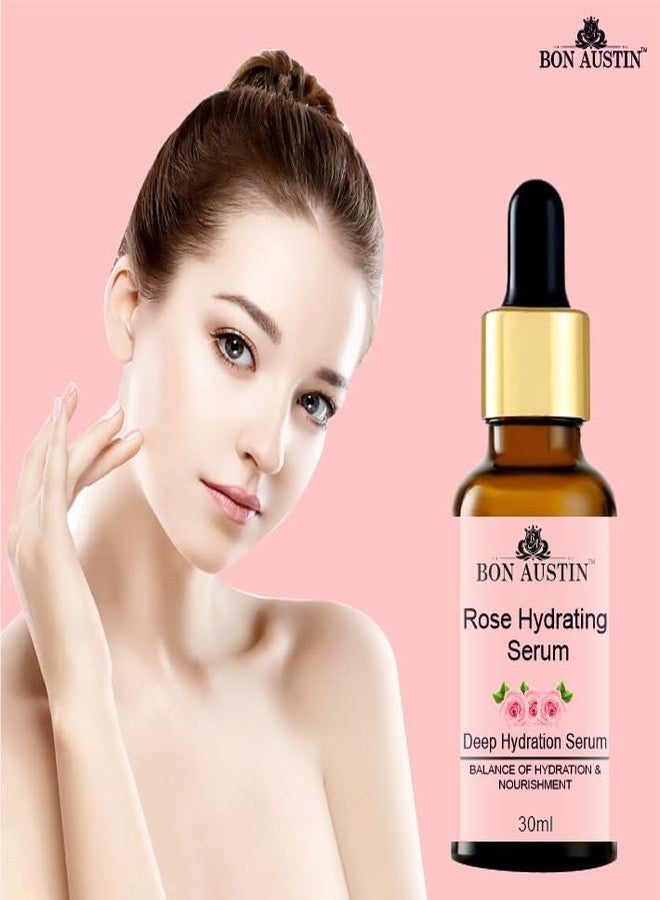 Bon Austin Natural Rose Hydrating Face Serum | for Repair, Blemishes, Toning & Bright Skin | Paraben Free | For Women & Men | 30ml | Pack of 5 - Image 5