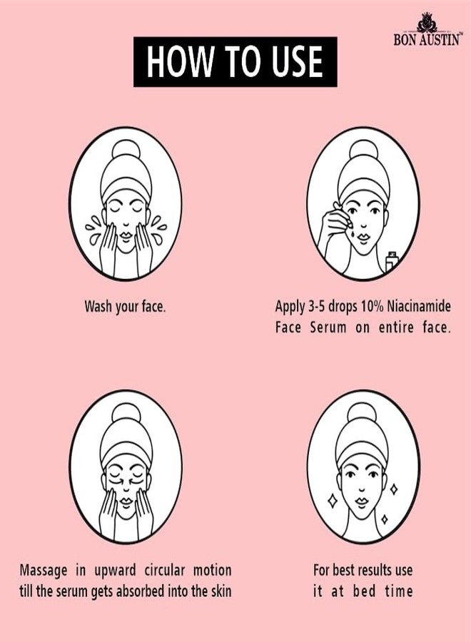 Bon Austin Natural Rose Hydrating Face Serum | for Repair, Blemishes, Toning & Bright Skin | Paraben Free | For Women & Men | 30ml | Pack of 5 - Image 4