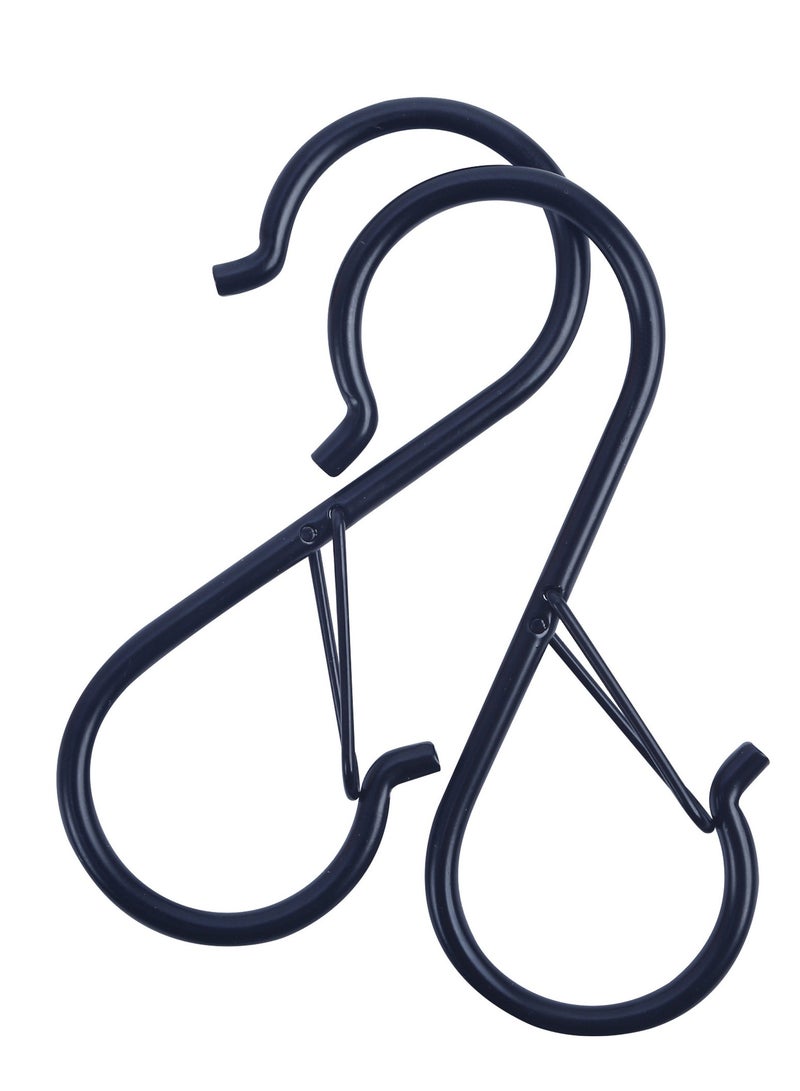 20 Pcs S Hooks for Hanging, Heavy Duty Metal S Shaped Hooks with Safety Buckle  - Image 2