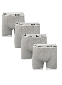 VENTIUP Men's (Pack of 4 )Plus Size Grey Cotton Boxer Briefs  - Image 1