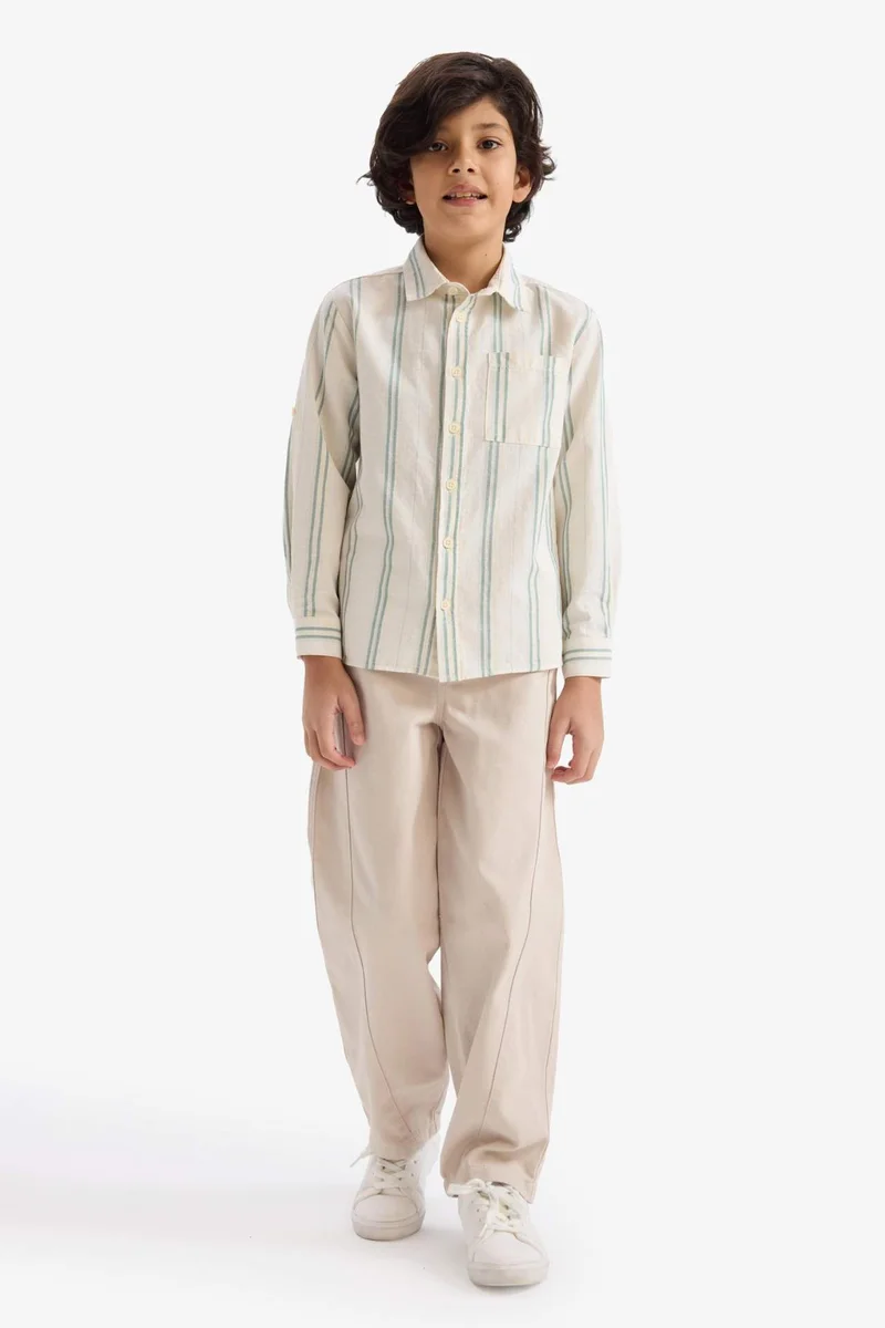 ديفاكتو Boy Striped Long Sleeve Shirt