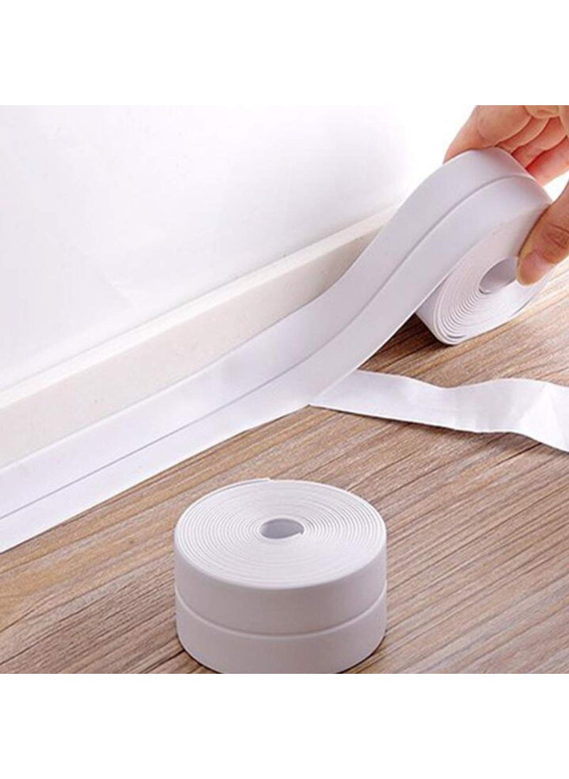 K KODZN K KODZN Caulk Strip PVC Self Adhesive Caulking Sealing Tape for Kitchen Sink Toilet Bathroom Shower and Bathtub 32 38 White SET OF 2  - Image 1