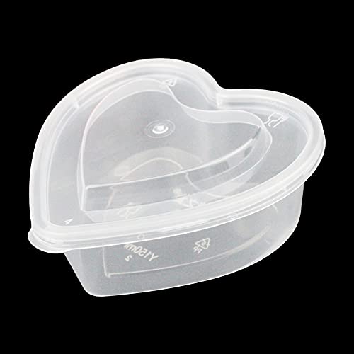 Goodma 36 Pieces 5 oz Heart Shaped Slime Storage Containers Transparent Plastic Box with Lids - Image 2