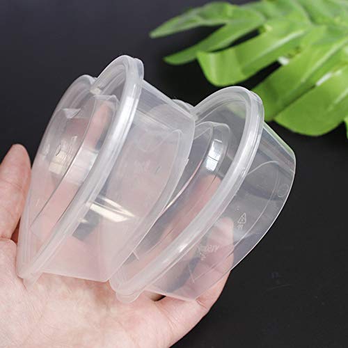 Goodma 36 Pieces 5 oz Heart Shaped Slime Storage Containers Transparent Plastic Box with Lids - Image 4