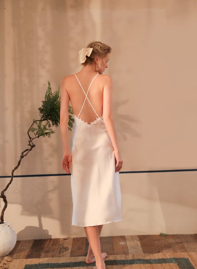 Take Two White Lace Slip Dress - Image 3