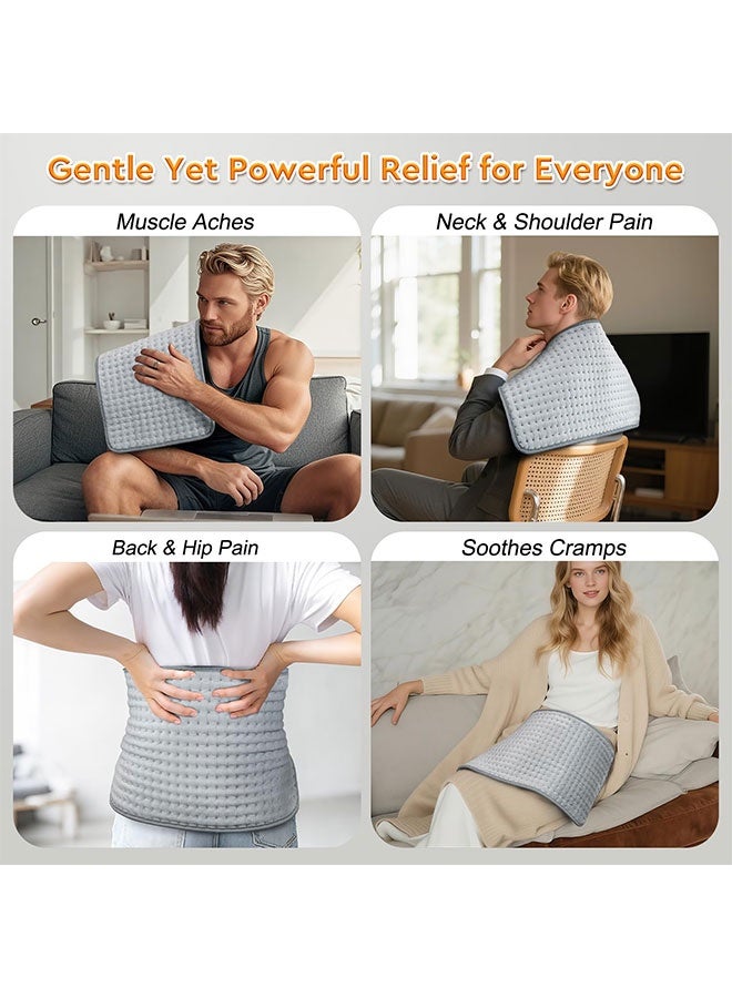 WINEENEE EU Certified 12x24 Inch Heating Pad - 10 Temp Levels Pain Relief, Auto Shut Off & Machine Washable  - Image 3