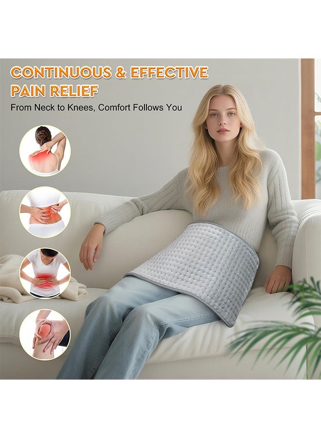 WINEENEE EU Certified 12x24 Inch Heating Pad - 10 Temp Levels Pain Relief, Auto Shut Off & Machine Washable  - Image 2
