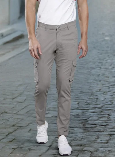 Dennis Lingo Men's Graphite Grey Tapered Fit Cargo Pants