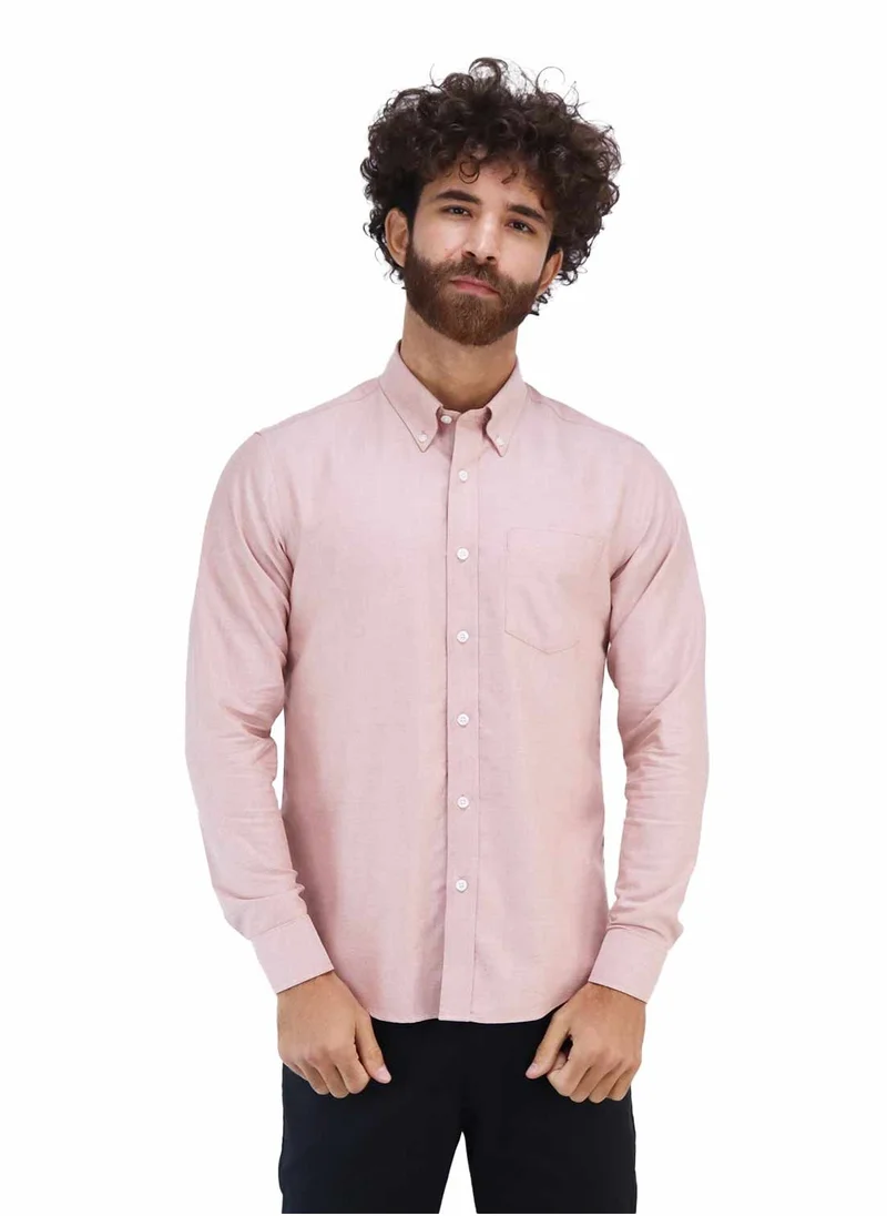 جيوردانو Men's Wrinkle Free Shirt  - Pink