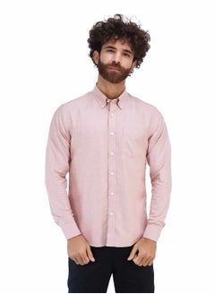 GIORDANO Men's Wrinkle Free Shirt  - Pink  - Image 1