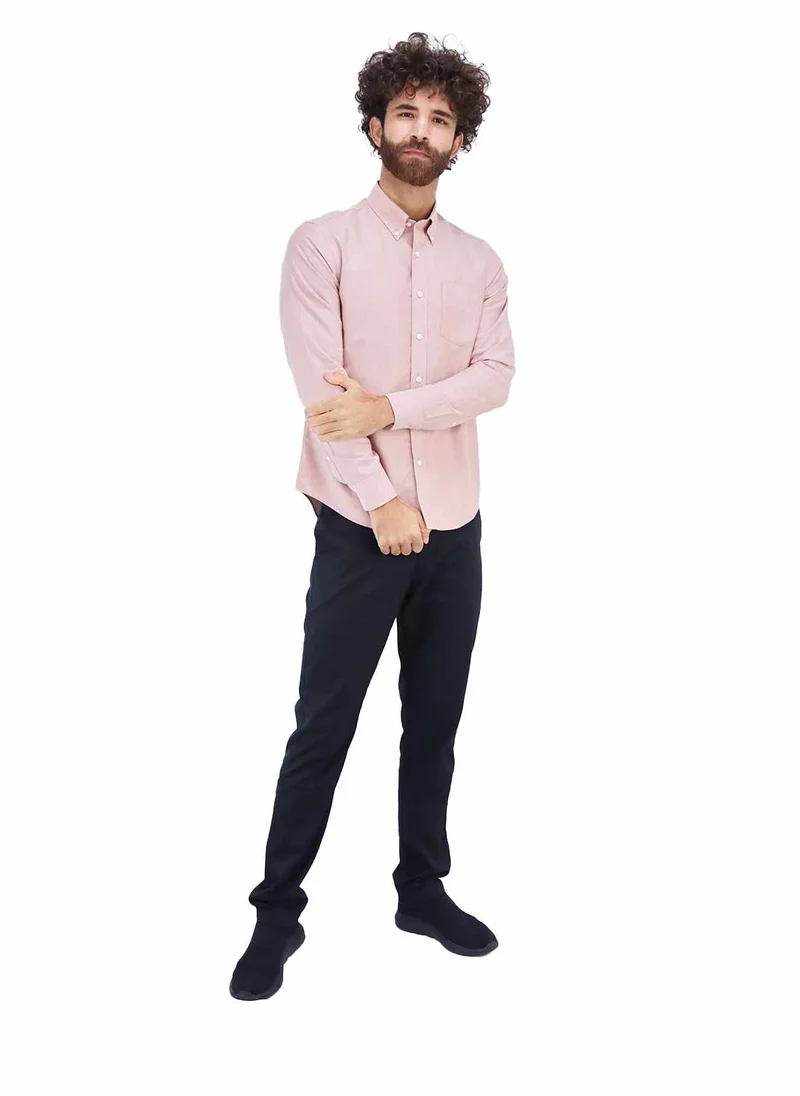 جيوردانو Men's Wrinkle Free Shirt  - Pink