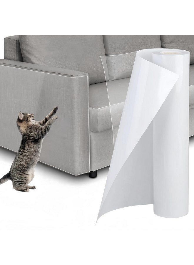 Tinsky 236 x 12 Inch Anti Cat Scratch Furniture Protector Large Couch Protector for Cats Single-Sided Sticky Couch Protector Clear Couch Corner Guards Tape for Furniture Couch Sofa Door Walls - Image 1