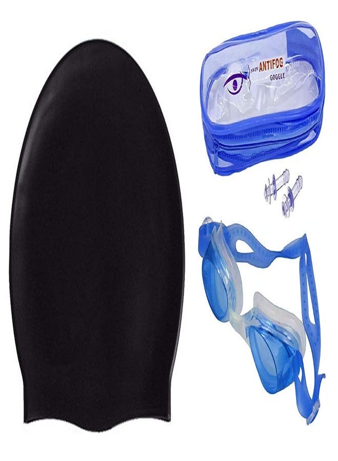 Glan Swimming Cap with UV Protection Goggles Profect for Men and Women with Ear (M-10) - Image 1
