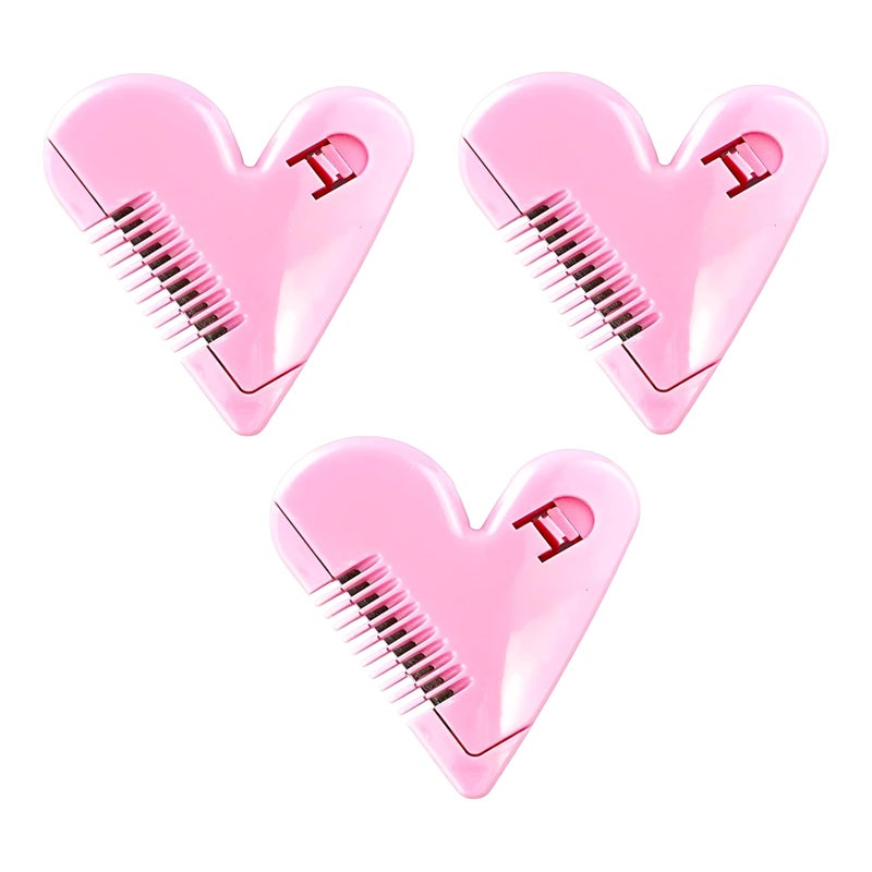 Hair grooming tool - assorted double-sided comb and scissors set for women's hair care, a worthy and stylish gift to add to your styling set (3pcs) - Image 1