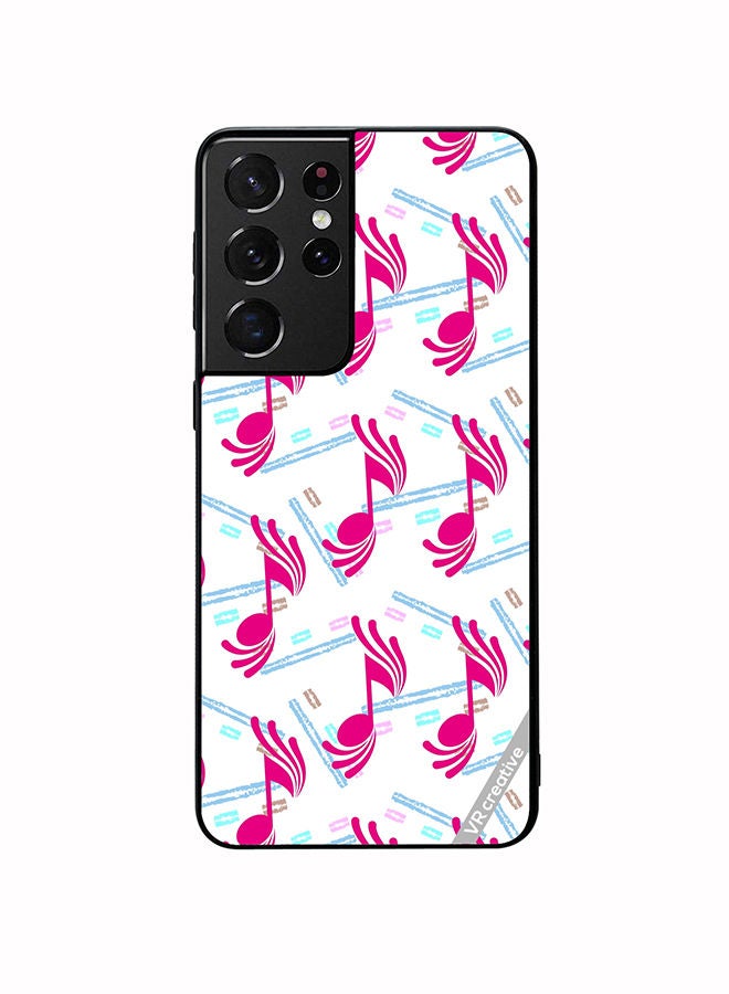 VR CREATIVE Protective Case Cover For Samsung Galaxy S21 Ultra 5G Music Pattern Design Multicolour - Image 1