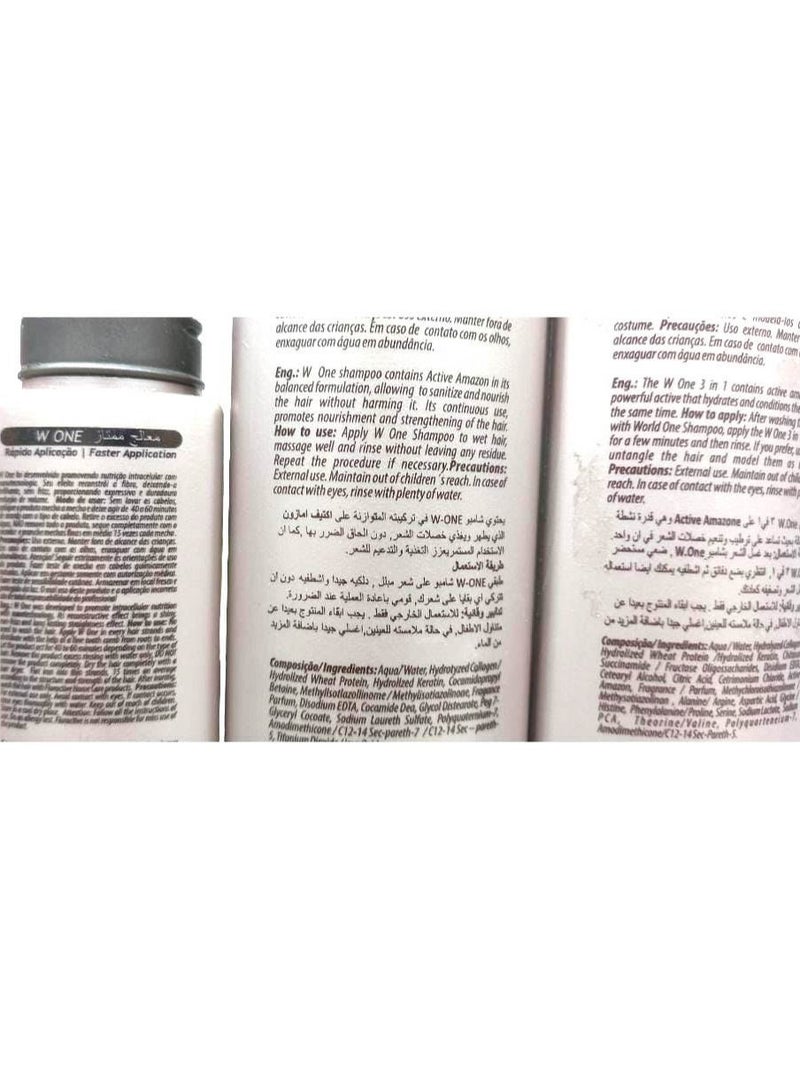 فلوراكتيف بروتين دبليو ون لفرد الشعر120مل مع الشامبو والبلسم 300مل - Image 2