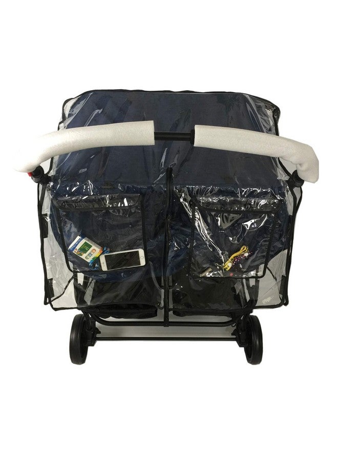 Ezkindheit Stroller Rain Cover,Universal Rain Cover for Side by Side Baby Stroller, Double Stroller Cover for Rain and Wind,Baby Outdoor Activities Accessories. - Image 3