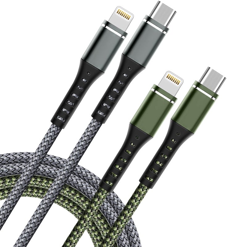 DFLASHS USB C to Lightning Cable 2 Pack 6FT iPhone Cable, iPhone Charger Cable Type C Lightning Cord for iPhone 14 13 12 11 Pro Max XS XR X 8 7 6s Plus SE iPad and More. - Image 1