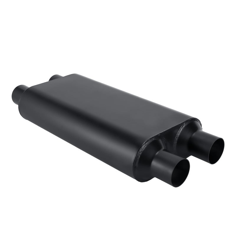 TECTRUC 25in Muffler Chamber 80Series 25 Universal MufflersPerformance Race Exhaust Muffler 25 inAggressive SoundBlack25 dual in25 dual outoverall 23