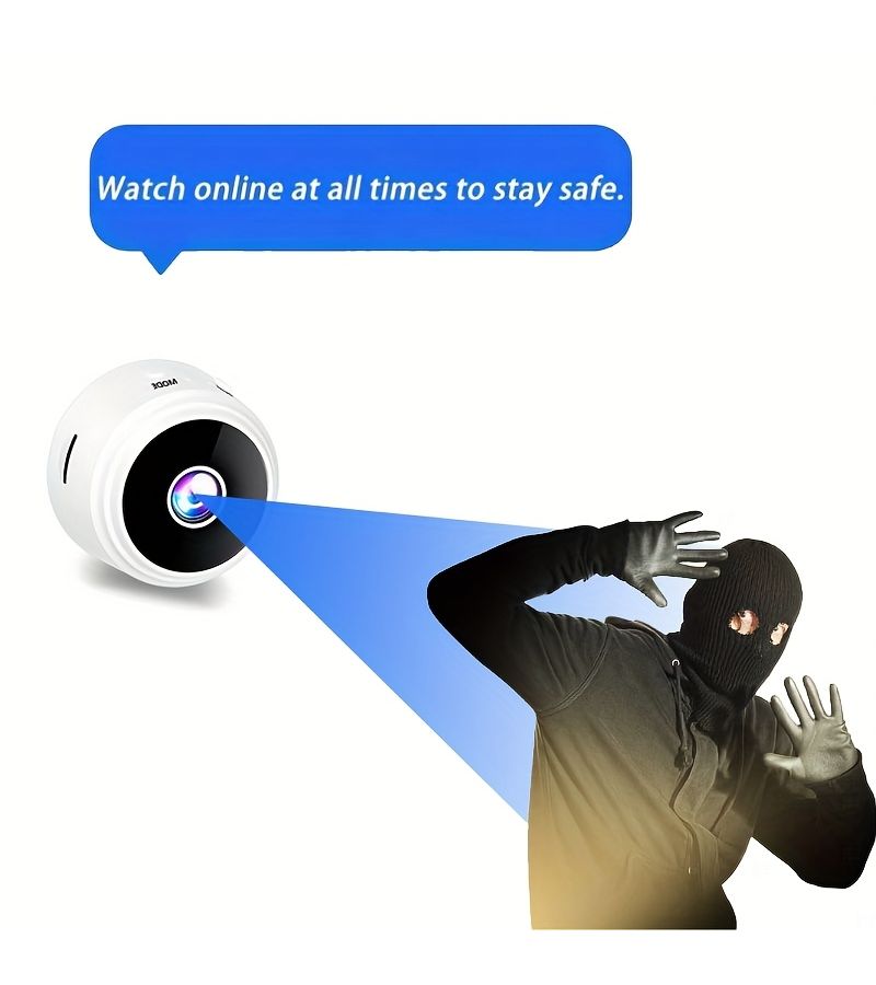 1pc Wireless Home Security Camera 2 4Ghz Wifi 480P USB Rechargeable ABS Motion Detection Remote View 24 7 Recording Indoor Outdoor Home Office And Pet Nanny Monitor - Image 3