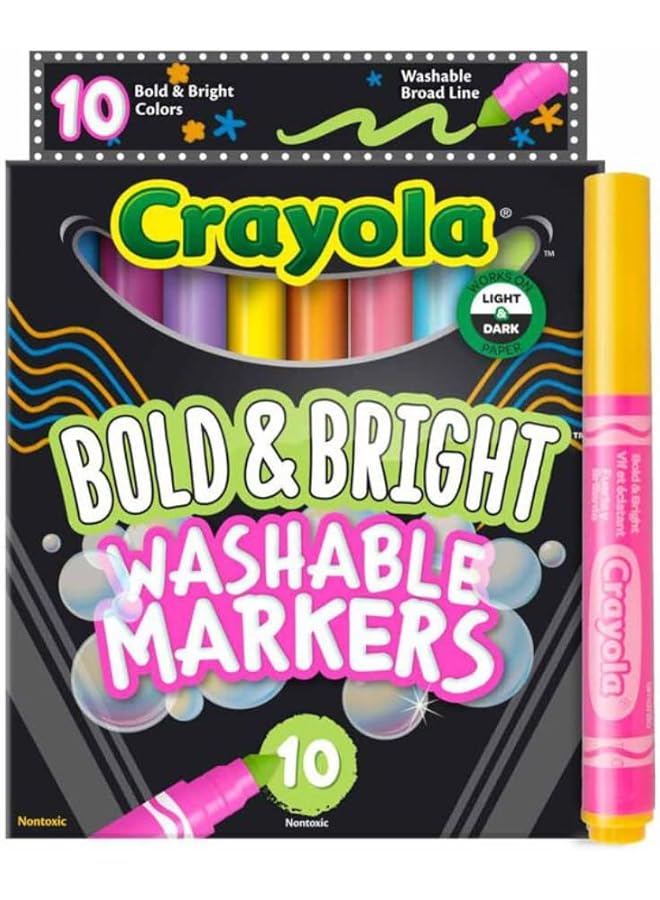 كرايولا قلم تحديد واسع الخط، جريء ومشرق، عدد 10 - Image 1