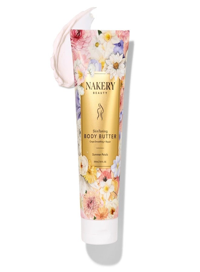 Nakery Skin Toning Body Butter for Women - Firming Body Lotion for Women - Peptide Infused Body Lotion for Crepey & Sagging Skin - Skin Firming Lotion for Neck, Arms & Legs - Summer Petals - Image 1