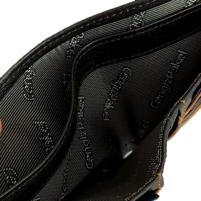 جنكيز باكيل Leather Men's Wallet Black - Tan 500ST