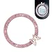 Merdege Bling Car OneButton Start Decorative Sticker Butterfly Key Ignition Knob Ring Car Interior Decoration Accessories Pink - Image 2