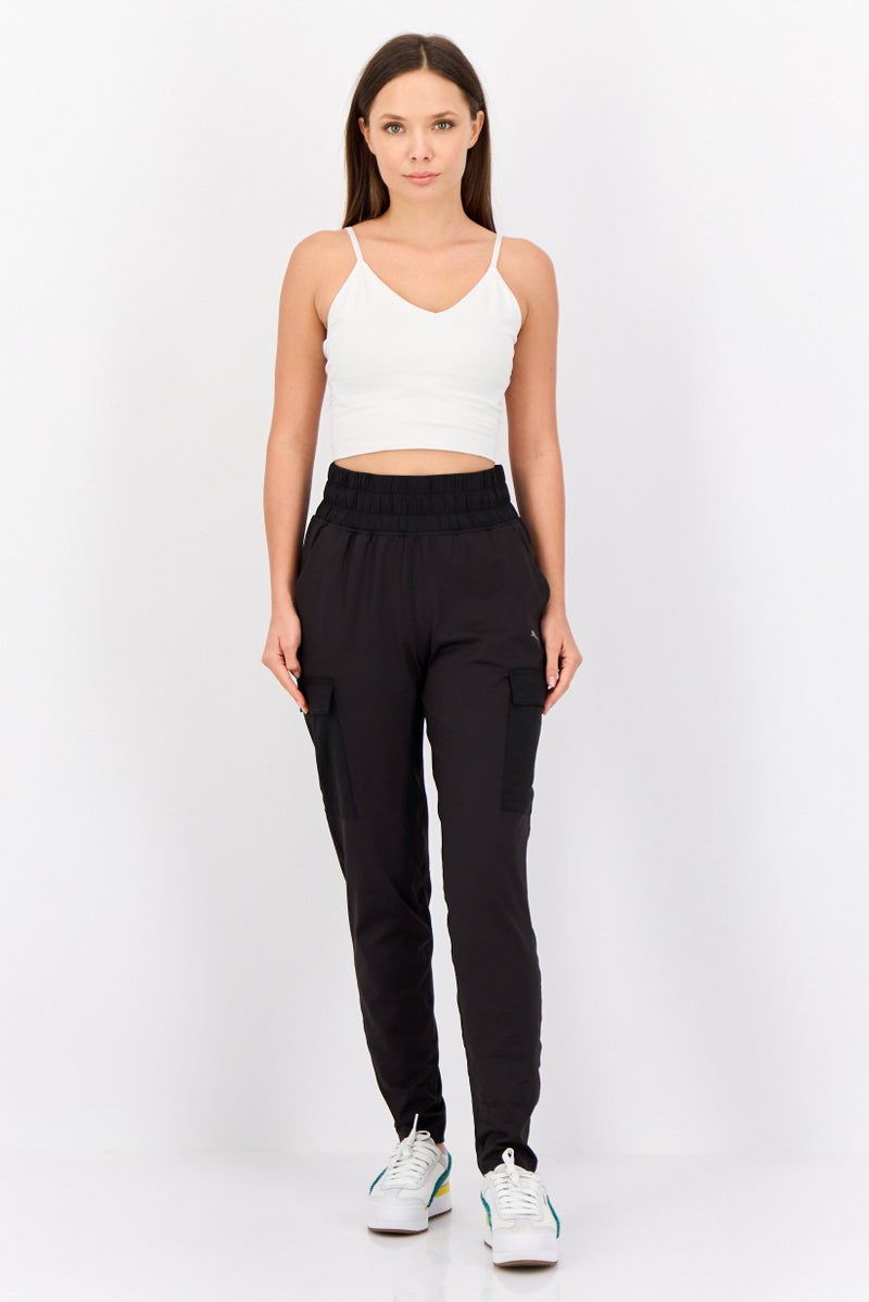 PUMA Women Sportswear Fit Brand Logo Outdoor Track Pants, Black - Image 4