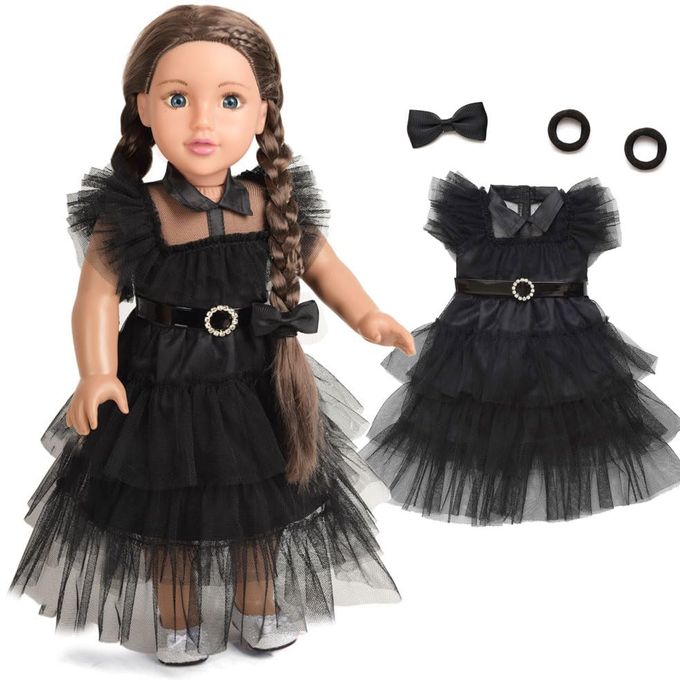sweet dolly 18 Inch Doll Clothes Black Party Dress Costume Accessories for 18 Inch Dolls (Doll NOT Included) - Image 4