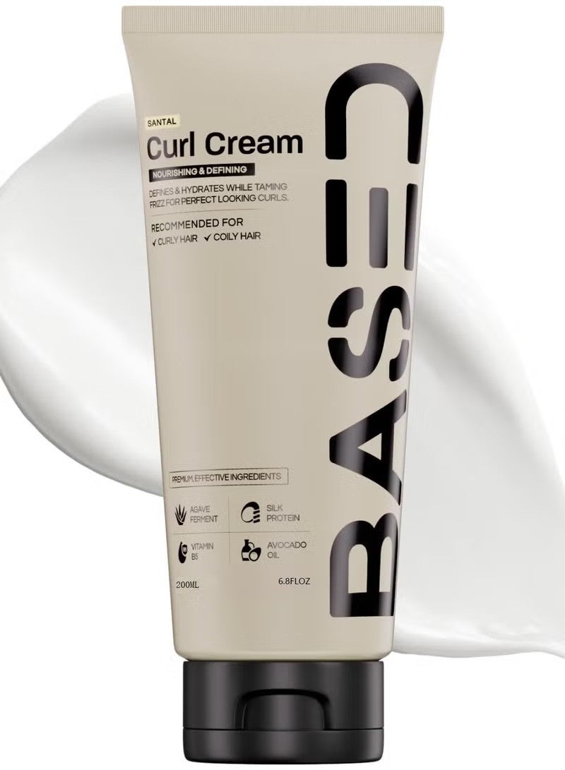 Based Curl Cream, Defines Curls, Controls Frizz, Medium Hold, Hydrates & Nourishes with Agave, Silk Protein & Castor Oil, No Harmful Chemicals or Artificial Fragrance (6.8 Oz Pack of 1) - Image 1