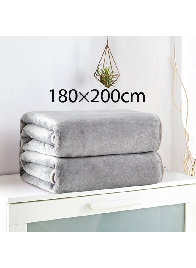 Reelyo Flannel Fleece Living Coral Blanket Throw Super Soft Lightweight Bed Blanket Plush Fuzzy Cozy Luxury Microfiber Throw Blanket Super Cozy And Comfy For All Seasons  For Bed, Sofa, Couch, Travel, Camping180×200cm  - Image 2