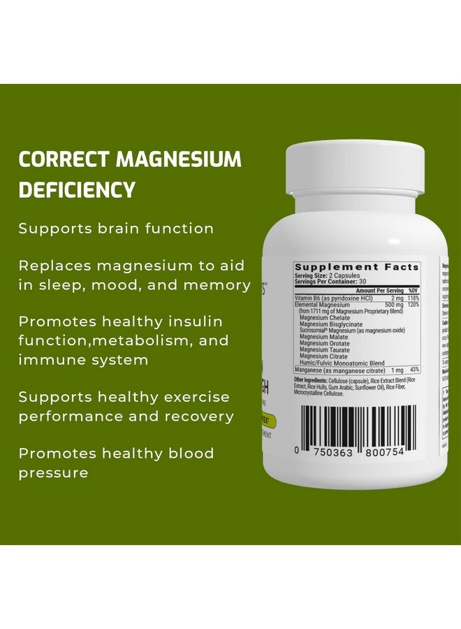 BIOptimizers Magnesium Breakthrough Supplement 4.0 - 7 Forms of Mg: Glycinate, Malate, Citrate, and More - Natural Support for Sleep and Cognitive Function - 60 Capsules- Calming Vitamins Complex - Image 4