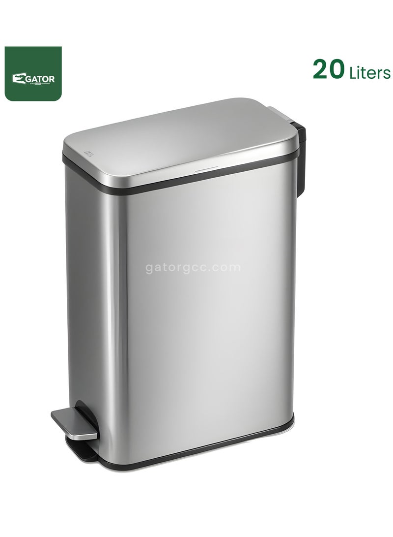 EKO EKO Stainless Steel Heavy Duty Brushed Fingerprint Proof  20L Silver - Image 1
