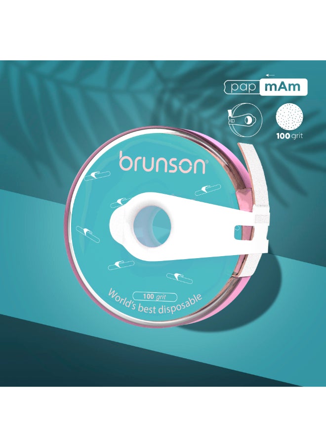 brunson Nail file refill roll in a plastic case Grit#100 BATC100  - Image 4