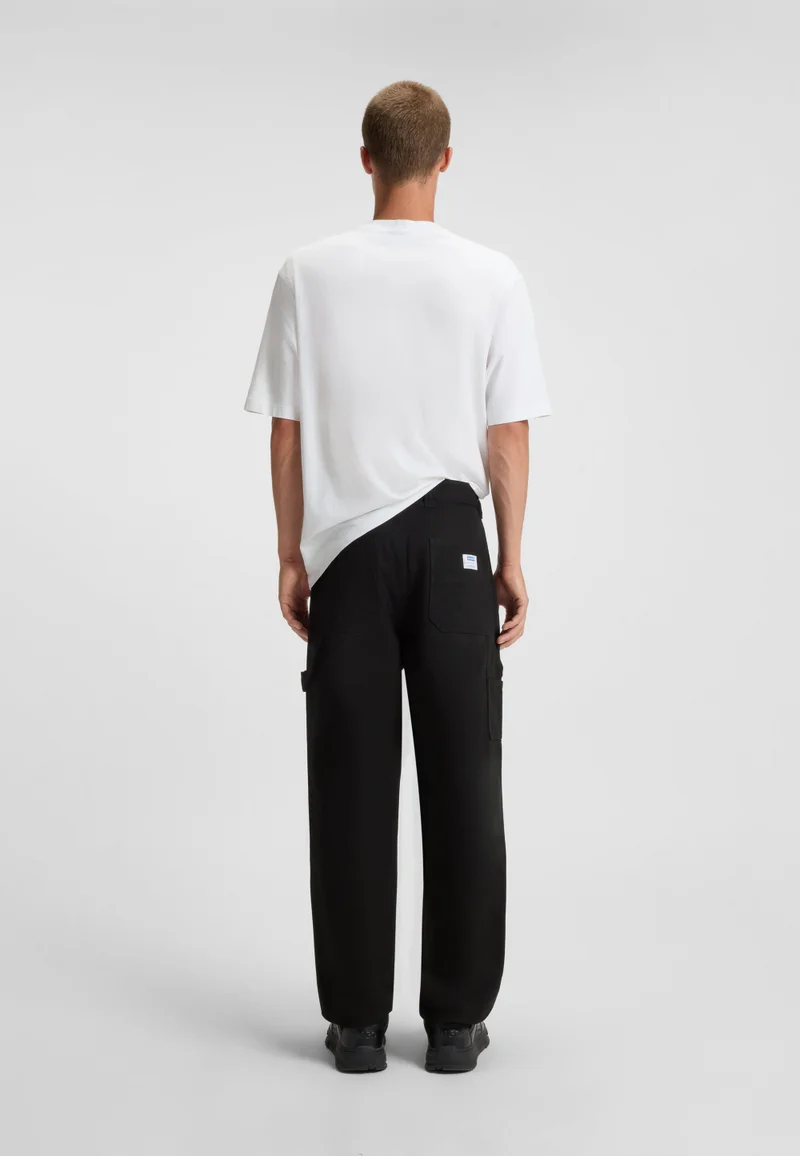 HUGO Tapered-fit trousers in cotton canvas